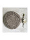 Synchronia Round Fabric Beige Coaster