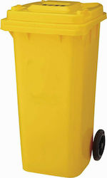Sidirela Πλαστικός Κάδος Απορριμμάτων Τροχήλατος 240lt Κίτρινος