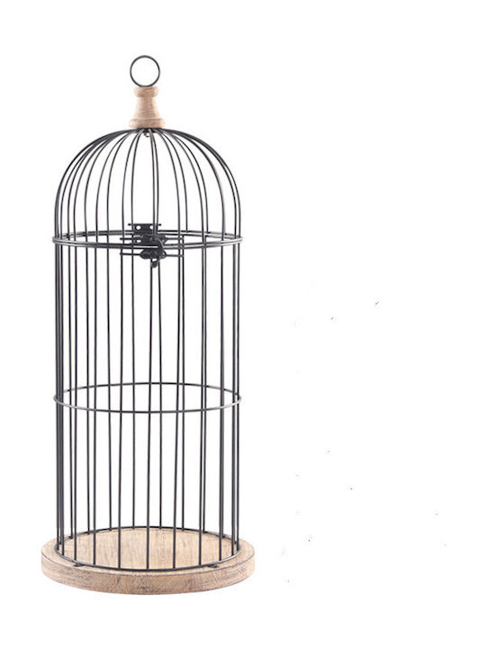 Lalos Bird Cage Φαναράκι Μεταλλικό Επιτραπέζιο Μαύρο 17.5x17.5x39.7εκ.