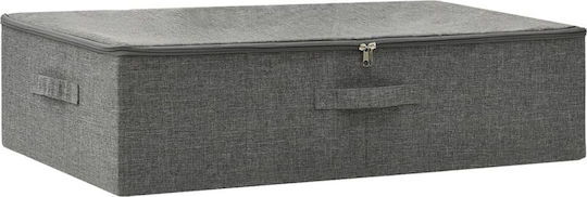vidaXL Coș de Depozitare Tesatura cu capac Gri 70x40x18cm 1buc