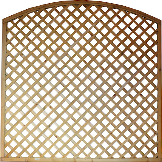 Trellis de Grădină din Lemn cu Plasă în Formă de Rom în Culoare Maro 90x90cm 1buc