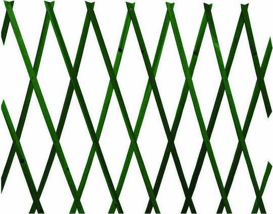 Trellis Pliabil De Grădină Din Lemn Cu Design În Grilă Romb Verde 100x200cm
