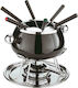 Paderno Fondue-Topf mit Teelicht aus Edelstahl Silber 20x20x18cm