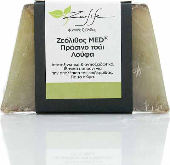 Zeolife Ζεόλιθο MED Πράσινο Τσάι Και Λούφα Χειροποίητο Σαπούνι 125gr