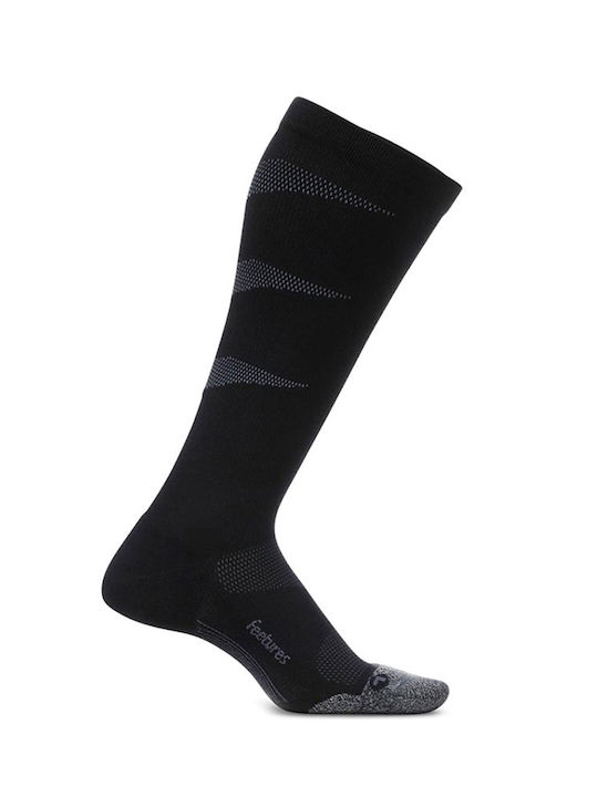 Feetures Graduated Running Socks Black 1 Pair