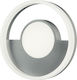 Ondaluce Modern Lamp Wall with Integrated LED and Warm White Light Silver 20cm