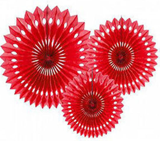 PartyDeco Hängendes Ornament Für Party Blumen 3 Stück 20cm