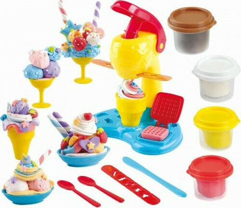 Playgo Plasticine Play Set Ice Cream Delight for 3+ Years 4 Can