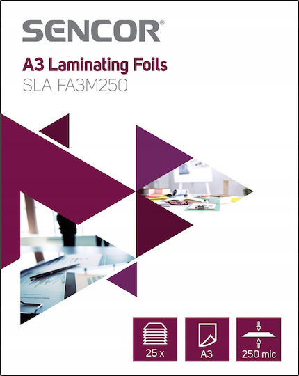 Sencor Foi de Laminare A3 250 microni SLA FA3M250 A3 25buc