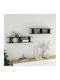 Black Wall Shelves (2 Pieces) 90x18x20 cm