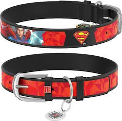 WauDog Superman 1 Кожен Ошийник в Червен Цвят 18 - 24см WauDog Superman 1 Кожен Ошийник в Червен Цвят 18 - 24см
