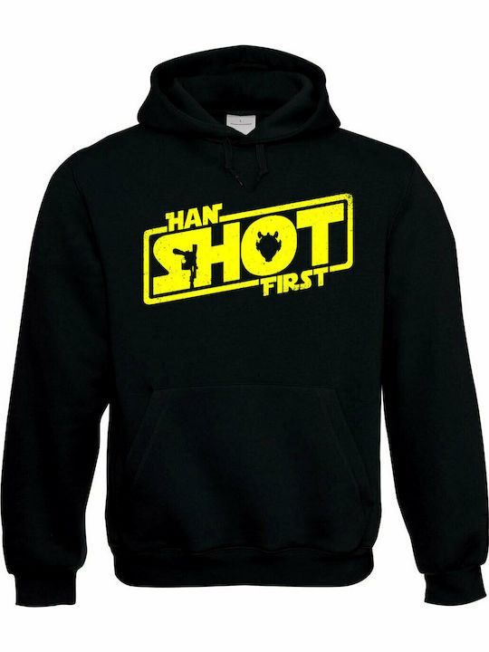 Star Wars Han Shot First Φούτερ με Κουκούλα σε Μαύρο χρώμα