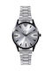 Season Time Men's Watch 45mm Battery with Silver Metal Bracelet