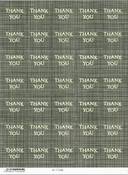 Synchronia Thank You Autocolant decorativ pentru proiecte DIY 21cm.