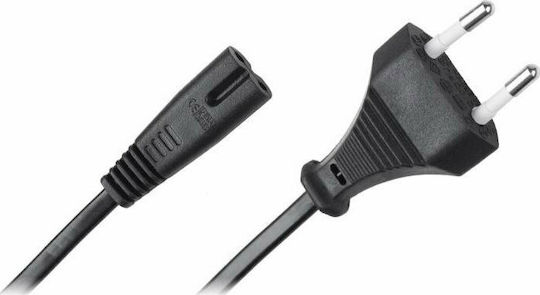 Euro - IEC C7 Cable 3m Μαύρο DM-2771C-3