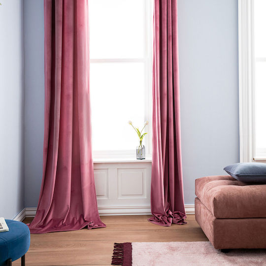 Gofis Home Perdea cu Capse Winter 711 33 Pink 2004711330003 140x280cm