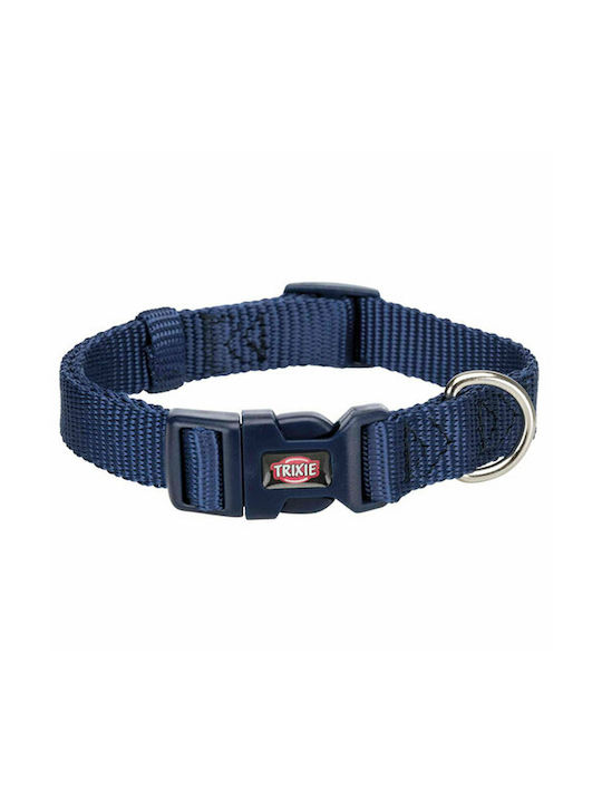 Trixie Premium Hundehalsband in Blau Farbe Klein 15mm x 25 - 40cm
