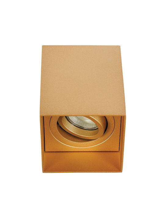 VK Lighting Μονό Σποτ με Ντουί GU10 σε Ροζ Χρυσό Χρώμα