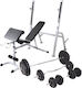 vidaXL Adjustable Workout Bench with Stands