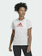 Adidas Primeblue Designed 2 Move Women's Athletic T-shirt Fast Drying White/Vivid Red