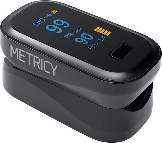 Metricy Oxy Plus Fingertip Pulse Oximeter Black