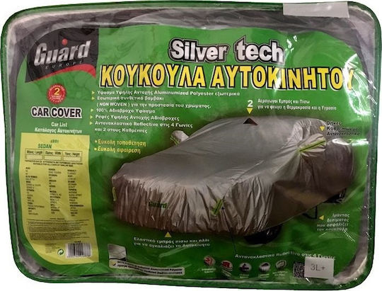 Guard Silver Tech Car Covers with Carrying Bag 432x165cm Waterproof Medium for Sedan