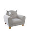 Armchair Nixie with Armrests Gray 51x42.5x44cm