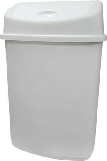 Cyclops Cyclops Plastic Waste Bin with Floating Lid White 55L