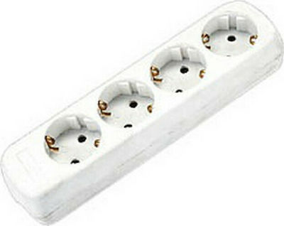 Topelcom 4-Outlet Power Strip without Cable White