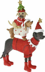 Iliadis Christmas Plastic Doggy Figure Red 29x23x6cm