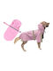 Imports Pink Waterproof Dog Coat with Hood with 85cm Back Length