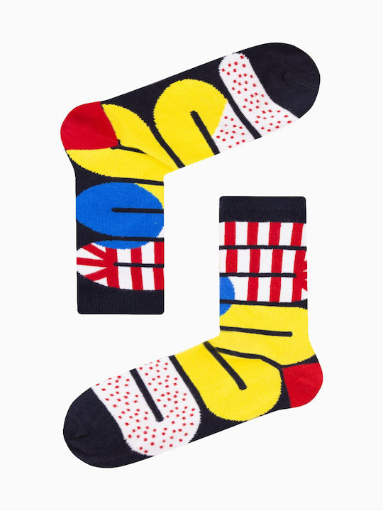 Blanc Socks Snake Patterned Socks Dark Blue