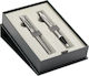 Parker I.M Σετ Στυλό Rollerball Medium με Πένα Medium από Ατσάλι Ασημί σε Θήκη (σε Χάρτινη Κασετίνα)