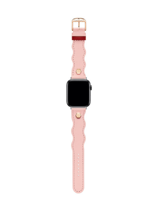 Ted Baker Wavy Λουράκι Δερμάτινο Ροζ (Apple Watch 38/40/41mm)