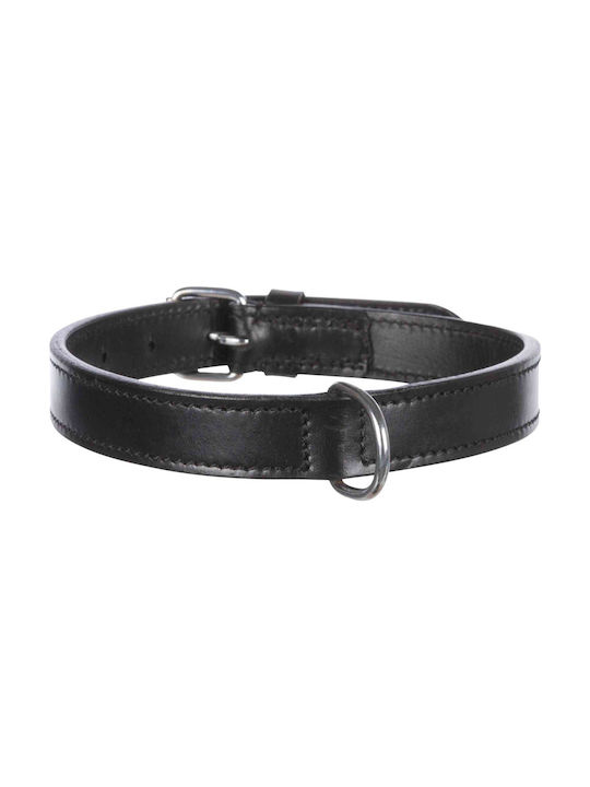 Trixie Active Dog Collar Leather In Black Colour Medium 18mm x 36 - 43cm