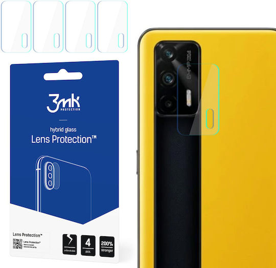 3MK Flexible Glass Film Prοtector 4τμχ Προστασία Κάμερας Tempered Glass Διάφανο για το Realme GT 5G