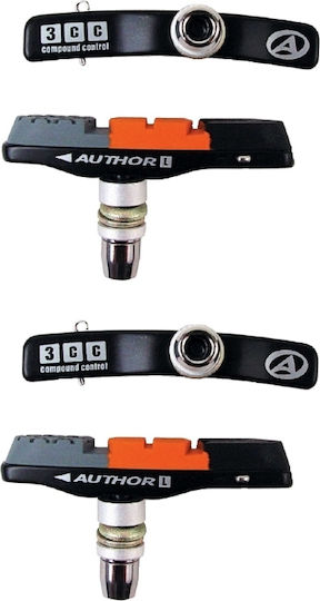 Author Abs-3cc-alu Bicycle Brake Pads For V-Brakes 2 Pairs