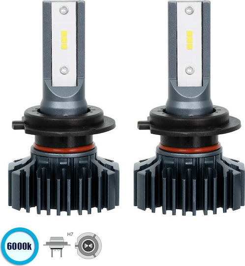 GloboStar Lamps Car H7 Canbus LED 6000K Cold White 9-32V 100W 2pcs