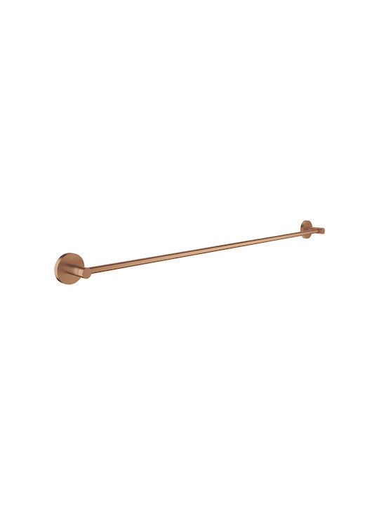 Grohe New Essentials Single Wall-Mounted Bathroom Rail ​80x5.4cm Brushed Warm Sunset