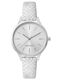 Nine West Women's Watch with Silver Leather Strap