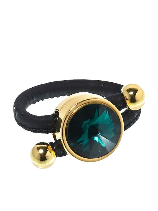 Apoxylo Green Swarovski Damen Ring mit Steinen Vergoldet