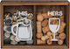 Out of the Blue His & Hers Drinking Accessories Wooden Storage Box Beer And Wine Caps 71/3191
