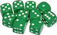 Zaruri Plastic Verde 1x1cm. 10buc