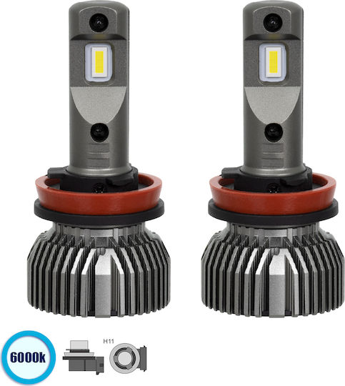 GloboStar Lamps Car H11 Canbus LED 6000K Cold White 9-32V 100W 2pcs