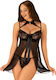 Obsessive Elizenes Σετ Sexy Babydoll Black