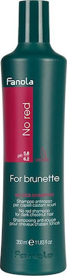 Fanola No Red for Brunette Shampoos Color Maintenance for Coloured Hair 350ml