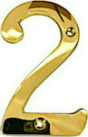 House Number Sign 10cm Height - N2 Gold Color