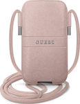 Guess Saffiano Metal Logo S/M Sock & Pouch Pink