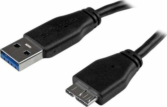 StarTech Regular USB 3.0 to micro USB Cable Μαύρο 3m (USB3AUB3MS)