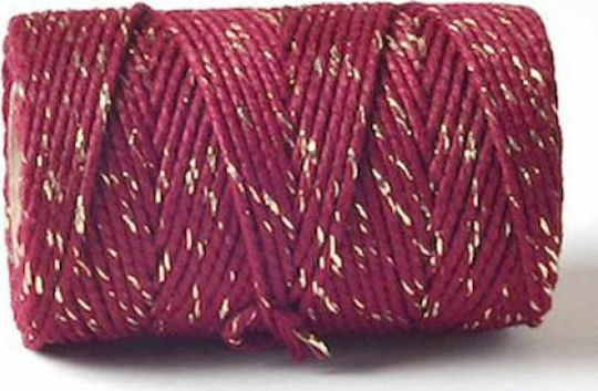 Synchronia Lace Cotton Burgundy Length 100m